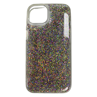 Coque de téléphone portable à paillettes Hybrid Epoxy Bling Antichoc pour iPhone 15promax