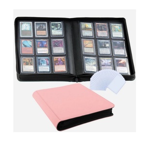 Albums de cartes à collectionner en cuir PU personnalisés à 9 pochettes, classeur de cartes TCG, pages intérieures en PP de 9 pouces, avec étuis en acrylique - Product Image 4
