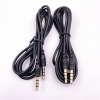 Câble d'extension audio stéréo 3,5 mm mâle-mâle 4 pôles en PVC pour microphone, lecteur DVD, ordinateur, haut-parleur et écouteurs