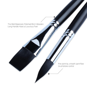 Pennello per Acquerello con Manico in Legno e Setole in Nylon Personalizzabile, Pennello per Artisti all'Ingrosso per Dipingere - Product Image 5