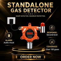 Détecteur de gaz combustible de type pointe orange GTY-XH800, moniteur de méthane et de propane avec coque en alliage et alimentation électrique pour la sécurité industrielle