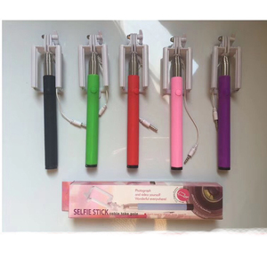 Phổ xách tay có thể gập lại có dây điện thoại di động <span class=keywords><strong>Monopod</strong></span> Selfie Stick - Product Image 3