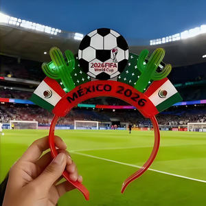 Diademas Luminosas con Banderas Nacionales <span class=keywords><strong>de</strong></span> EE. UU., Canadá y México para la Copa <span class=keywords><strong>Mundial</strong></span> <span class=keywords><strong>de</strong></span> Fútbol 2026, Artículos para Fanáticos <span class=keywords><strong>de</strong></span> Clubes y Equipos - Product Image 2