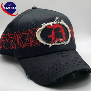 QZFSO Gorras Deportivas Personalizadas con Visera Curva, Gorras Estilo Era de 5 Paneles, Bordado 3D, Gorra de Béisbol Unisex Desgastada Sin Estructura - Product Image 1