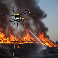 Drone de lutte contre les incendies à haute pression en plastique avec pompe à eau, prêt à voler, 4100 PSI, pour usage domestique et lavage de voitures