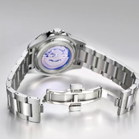 Montre automatique GUIHUA, cristal saphir, étanche 5 ATM, lunette verte, aiguilles lumineuses, luxe professionnel, personnalisable, moins de 110