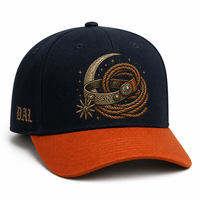 Casquette de baseball personnalisée style Old English, 5 panneaux, visière incurvée, style Dad Hat, streetwear urbain West Coast, vente en gros, faible MOQ