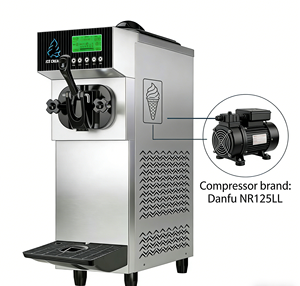 Machine à crème glacée et yaourt à service mou à buse unique commerciale, comptoir électrique 220V 16L/H, haute productivité, entreprise - Product Image 2