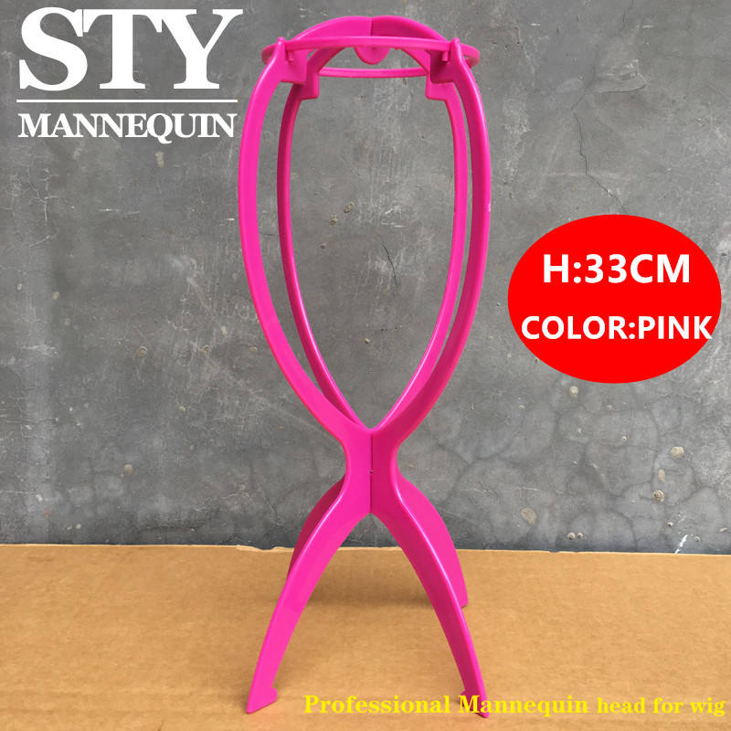 STAND PERRUQUE-COULEUR ROSE
