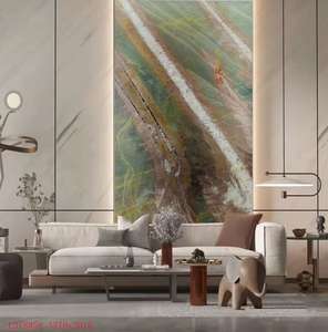 Pierre de luxe du Brésil, <span class=keywords><strong>granit</strong></span> rouge flamme vert naturel, pierre translucide, dalle translucide, panneaux muraux, décoration intérieure, meuble-lavabo de cuisine - Product Image 4