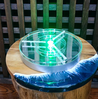 Base de lampe laser LED ronde à télécommande 12 pouces narguilé shisha lumière LED tasse plate bouteille base LED