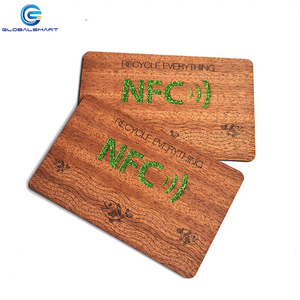 Carte RFID NFC en bois de bambou étanche pour le <span class=keywords><strong>contrôle</strong></span> d'accès aux cartes de visite de médias sociaux - Product Image 2
