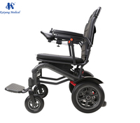 Fauteuil roulant électrique tout-terrain ultra-léger 13,5 kg avec batterie au lithium, valise de transport en fibre de carbone pour personnes âgées