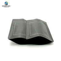 Sacs d'emballage Mylar noirs refermables anti-odeur pour aliments pour animaux et biscuits