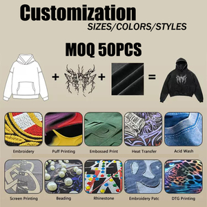 Sudadera de hombre OEM&ODM personalizada con diamantes, de peso pesado, estilo retro, para invierno, con cordón, unisex, oversize, lavado ácido, con <span class=keywords><strong>letras</strong></span> y pedrería - Product Image 6