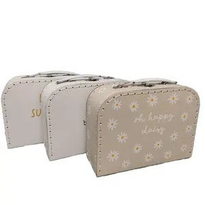 Mini Suitcase Box With Stitching Varnishing Printing Handling