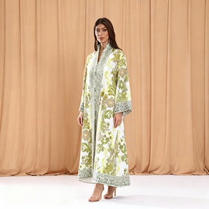 Hot-fix Rhinestones Polyester Elegant Party Abaya <b>Dress</b> <b>for</b> <b>Muslim</b> <b>Women</b> Custom Wholesale High-Quality - Product Image 2