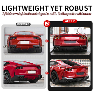 ฝาครอบไฟท้ายรถยนต์คาร์บอนไฟเบอร์แห้งคุณภาพสูง สไตล์ OEM สำหรับ Ferrari 812 - Product Image 2