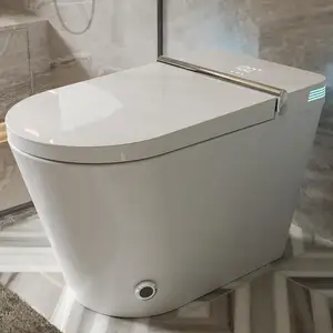 Smart Toilet with Bidet Built in Foot Sensing Bidet Combo with Auto Flush Remote Control Warm Water Elongated Heated Bidet Seat