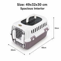 Caisse de transport pour animaux de compagnie approuvée par les compagnies aériennes, boîte de voyage pour chats et chiens, cage portable avec toit ouvrant et fermeture à bouton