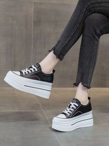 2026 New Summer Thick-soled <b>Height</b> <b>Increasing</b> Anti-slip White <b>Shoes</b> Versatile Soft-soled Casual Single <b>Shoes</b> Sneakers for Women - Product Image 4