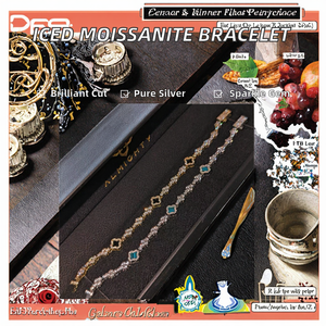 สร้อยข้อมือผู้หญิง NUOYA Hiphop Jewelry ประดับเพชรโมอิสซาไนต์รูปดอกไม้ ชุบทอง เงินแท้ 925 - Product Image 2