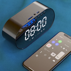 Réveil numérique à LED avec alarme, bluetooth, haut-parleur, radio FM, carte TF, réveil <span class=keywords><strong>de</strong></span> la table, lumière LED, horloge cadeau multifonctionnel - Product Image 3