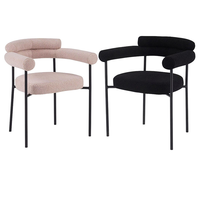 Chaise de salle à manger en tissu au design moderne et épuré, sièges tendance pour café, idéale pour l'extérieur, l'école, la villa, la salle de sport, l'hôpital, la chambre et le salon