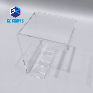 Soporte de acrílico para tubo de ensayo de encimera Soporte de bolígrafo de acrílico doblado Soporte de acrílico transparente para 2 tubos de ensayo - Product Image 5