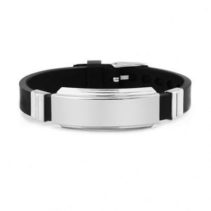 Bracelet en silicone personnalisable en gros avec boucle métallique à taille ajustable, articles promotionnels à bas prix avec texte de logo gravé - Product Image 6