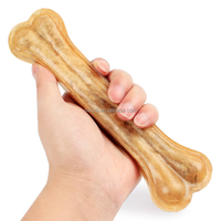 Os à mâcher pour chiens en cuir brut naturel pressé de 3/5/7 pouces, en forme d'os, fourniture d'usine pour les animaleries