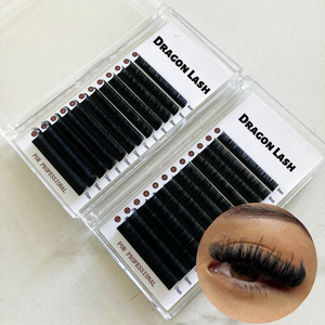 Extensiones de Pestañas de Volumen Fácil de Aplicar, Color Negro Mate, 0.03 CC D 8-17MIX, Extensiones de Pestañas de Cachemira de Rápida Aplicación - Product Image 4