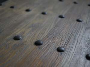 Stile rustico del pannello della vecchia porta riciclato in legno massello naturale <span class=keywords><strong>con</strong></span> Nail Design tavolino da caffè - Product Image 4