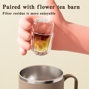 Yuedisi Cốc nhâm nhi bằng thép không gỉ 304 24oz/700ml cốc cà phê rò rỉ trà có nắp cốc nước di động dung tích lớn - Product Image 3