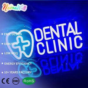 Insegna al Neon LED Dimmerabile USB per Clinica Dentistica Neonawall, Decorazione Murale per Sala d'Attesa di Studi Ortodontici, Segnaletica per Attività di Igiene - Product Image 1