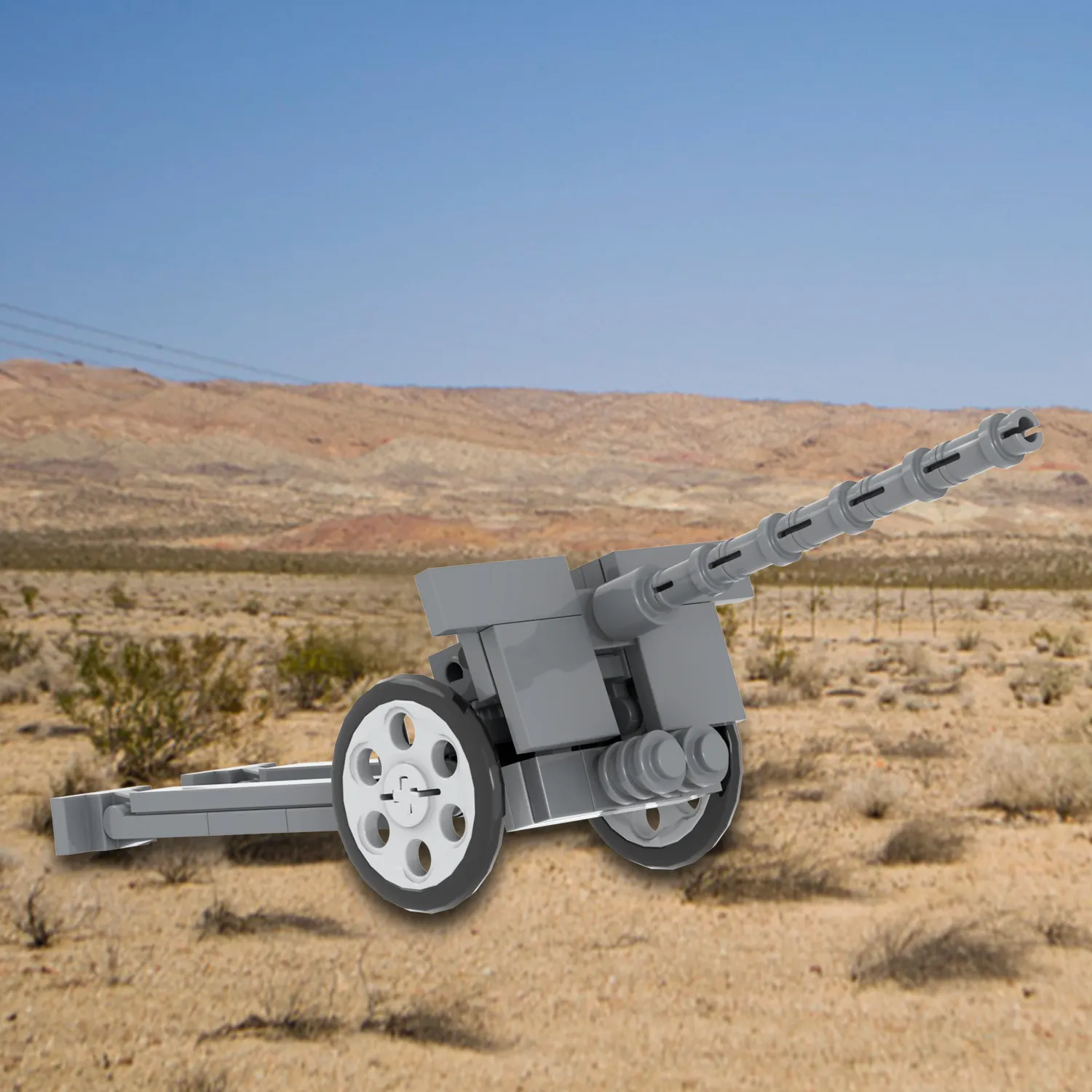 MOC5023 द्वितीय विश्व युद्ध के 76mm Howitzer सैन्य युद्ध ईंट बंदूक हथियार सामान मॉडल इमारत ब्लॉकों शैक्षिक खिलौने बच्चों के लिए उपहार