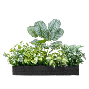 Boîte à fleurs artificielle Greenway, combinaison de plantes, 30cm-100cm, décoration intérieure et extérieure, style naturel campagnard - Product Image 1