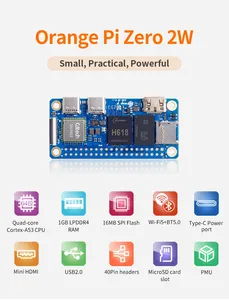 Orange <span class=keywords><strong>Pi</strong></span> Zero 2W 1GB RAM DDR4 Mini PC Allwinner H618 WiFi BLE Placa de desarrollo de computadora de placa única - Product Image 5
