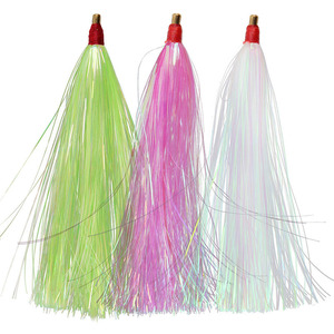 Sorcière de mer cuivre tête Mylar Flash Teaser queue PVC bricolage artificiel <span class=keywords><strong>dur</strong></span> appât fond <span class=keywords><strong>leurre</strong></span> de pêche pour carpe sans hameçons - Product Image 1