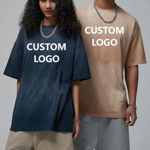 T-shirt oversize pour homme 100% coton - Effet délavé par pulvérisation, tendance streetwear, écologique et respirant, nouvelle arrivée - Product Image 1