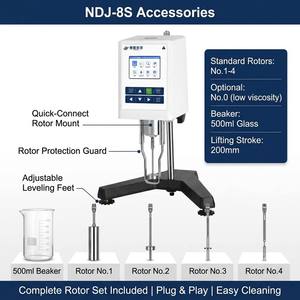 Viscosimètre numérique rotatif JINGFEI NDJ 8S, 1 200 000 MPa s, 8 vitesses, écran couleur LED, USB RS232, testeur de viscosité de laboratoire - Product Image 3