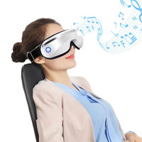 Intelligenter vibrierender Augenmassagegerät mit Bluetooth-Funktion, Luftdruck-Kompression, 180° faltbar, kabellose Fernbedienung – tragbar