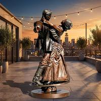 Statue personnalisée en bronze d'un couple dansant le tango, sculpture de danseurs de salon pour hall de villa de luxe et lieu de mariage, statue en bronze