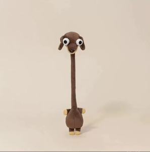 Cute long-necked animal plush keychain, cartoon doll bag charm, creative adorable pet <b>toy</b> gift - Product Image 4