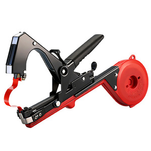 Máquina atadora de tomate y uva con cinta engrosada, herramienta universal de enredado para huertos agrícolas de gran apertura, de acero inoxidable rojo - Product Image 1