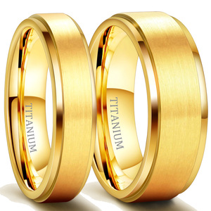 Custom Engraving Pure Titanium Wedding Band Classic Black Silver Gold Plain <b>Ring</b> <b>Men</b> Women <b>Promise</b> <b>Ring</b> - Product Image 2