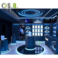 LED-beleuchtete elektronische Laden möbel Handy hülle Vitrine Handy zubehör Schrank Display Stand für Handy Store
