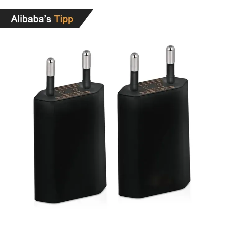 Adattatore di alimentazione CE 5V 1A Netzteil per Apple IPhone Handy Ladegerat Smartphone Netzstecker caricabatterie da viaggio caricabatterie USB con spina ue