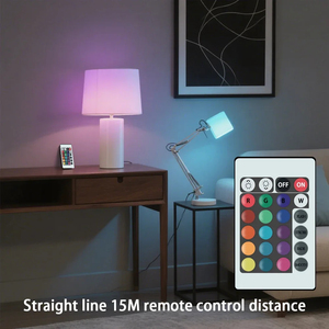 Lampadina <span class=keywords><strong>LED</strong></span> RGBW Intelligente <span class=keywords><strong>con</strong></span> <span class=keywords><strong>Telecomando</strong></span> a Infrarossi E27 B22, Ideale per Illuminazione Domestica Colorata - Product Image 4
