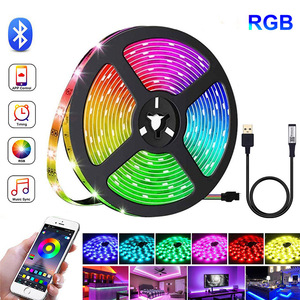 ไฟแถบ LED 2M RGB ใช้พลังงานจาก USB พร้อมรีโมทคอนโทรล เปลี่ยนสีได้ ใช้ตกแต่งแสงไฟภายในบ้าน สำหรับตกแต่งแสงพื้นหลังทีวี - Product Image 5